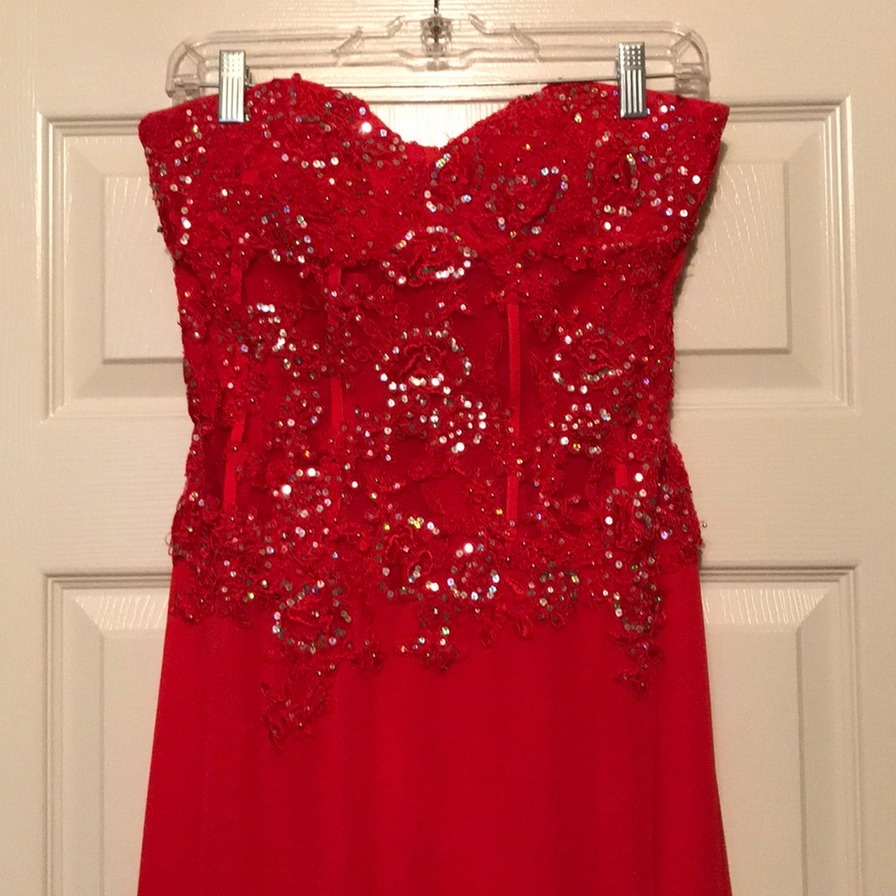 Red gown